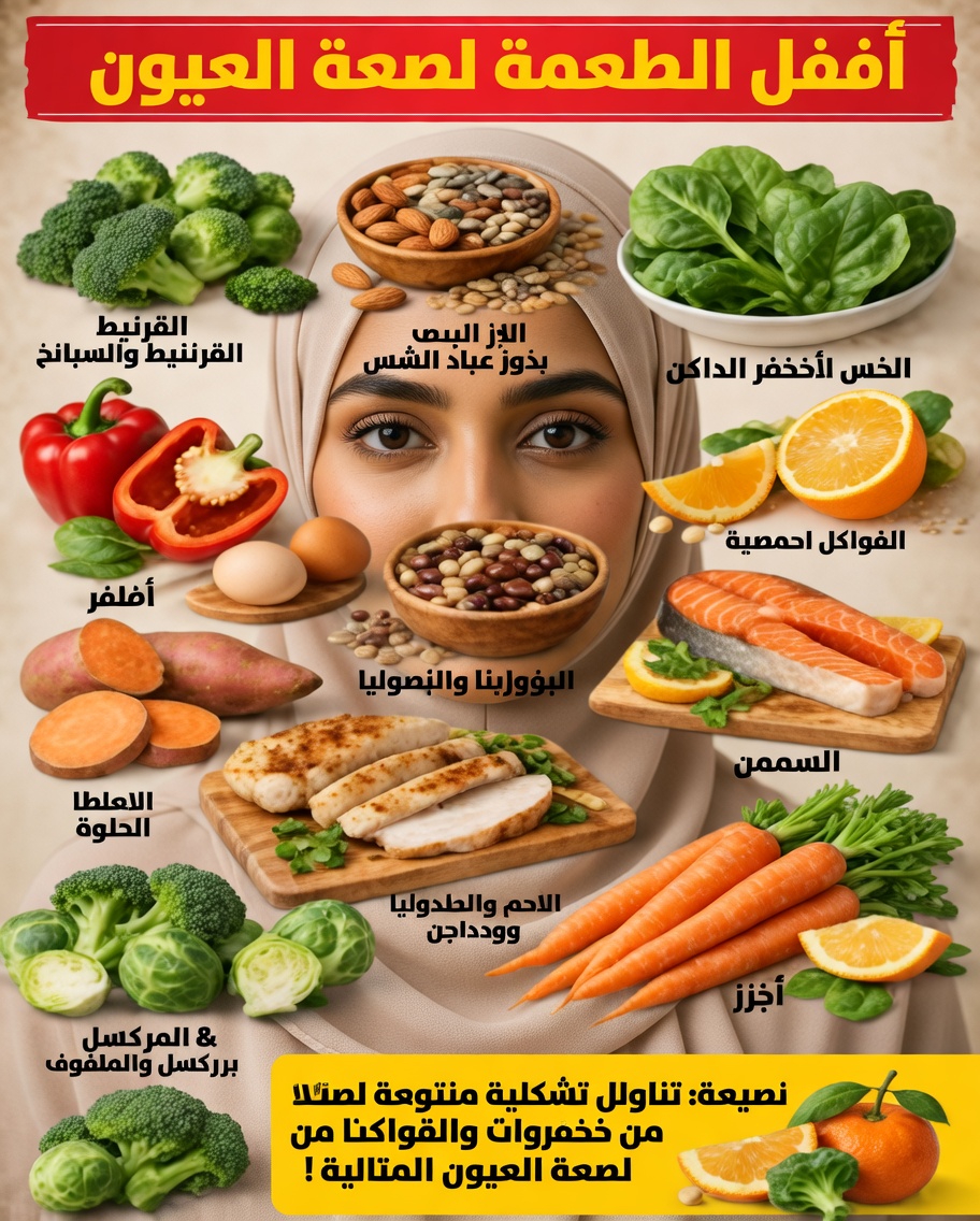 اكتشف الأطعمة والعادات اليومية التي قد تدعم صحة العين وراحتها في روتينك اليومي