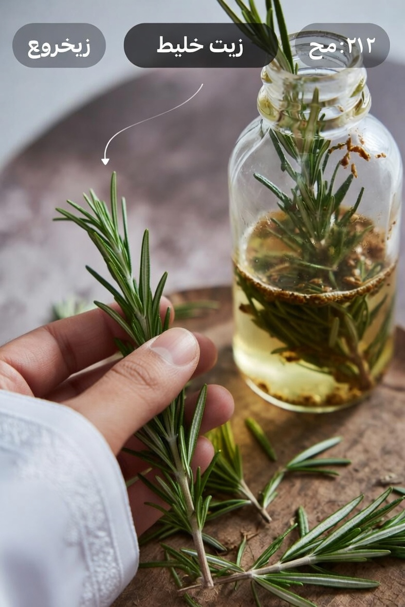 اكتشف كيفية تحضير مزيج من زيت الخروع وإكليل الجبل لروتينك الأسبوعي للعناية بالصحة في المنزل