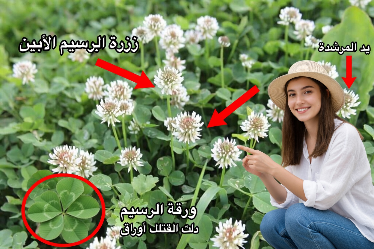 🌿 البرسيم الأبيض (Trifolium repens): 15 فائدة صحية وكيفية تحضير شاي بسيط