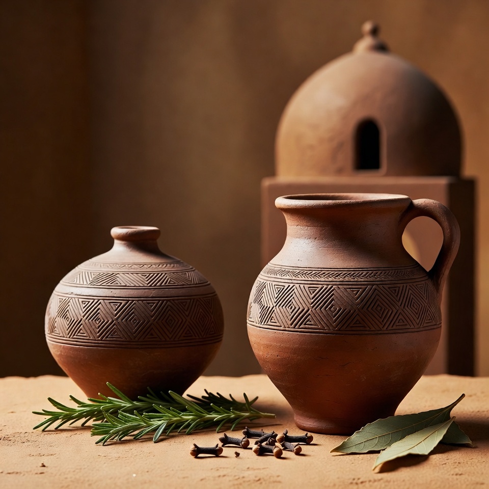 مزيج طبيعي من إكليل الجبل والقرنفل وأوراق الغار