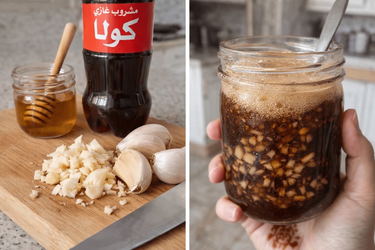 الثوم ممزوجًا بالكوكاكولا والعسل: عادة مطبخ بسيطة يثير فضول الناس حولها