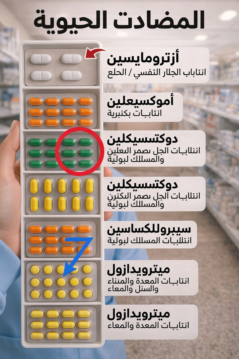 أشهر 5 مضادات حيوية شائعة: استخداماتها ولماذا تهم في الصحة اليومية