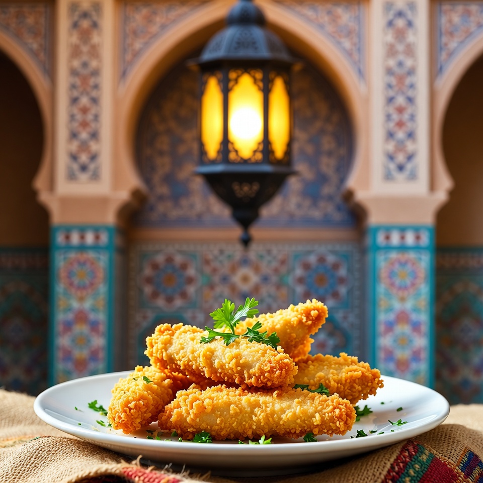 أصابع دجاج بارميزان مقرمشة