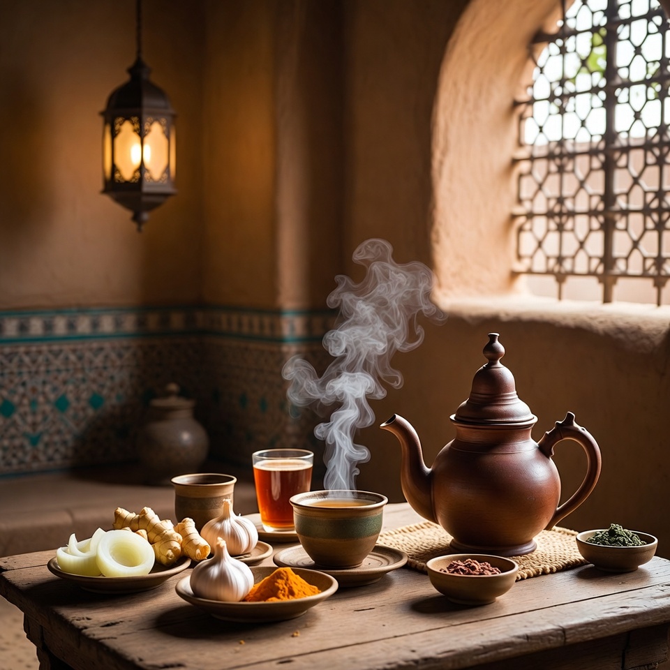 أفضل شاي للصباح وما بعد العشاء: وصفة البصل والزنجبيل والثوم والكركم للصحة والعافية