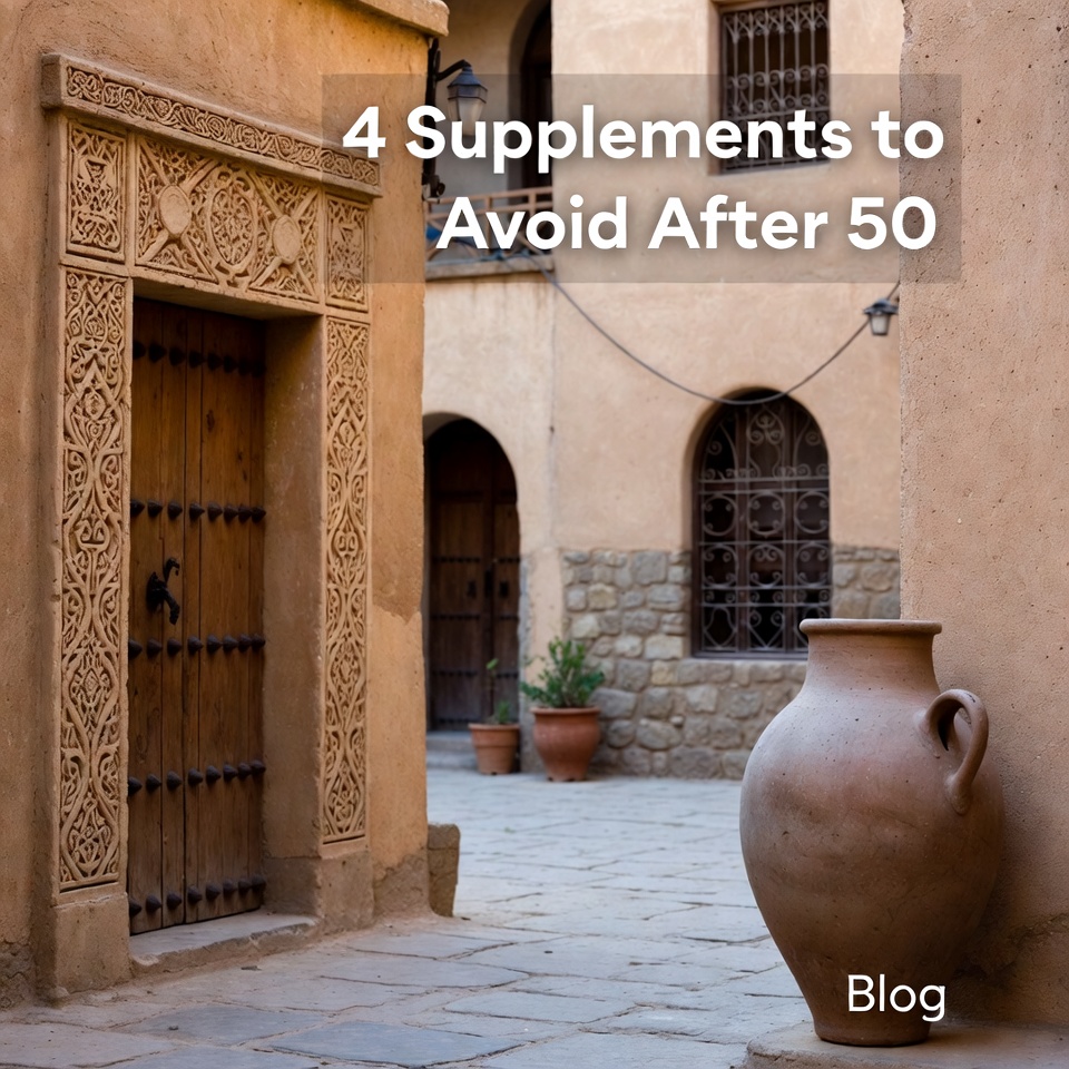 4 مكملات غذائية يجب تجنبها بعد سن الخمسين