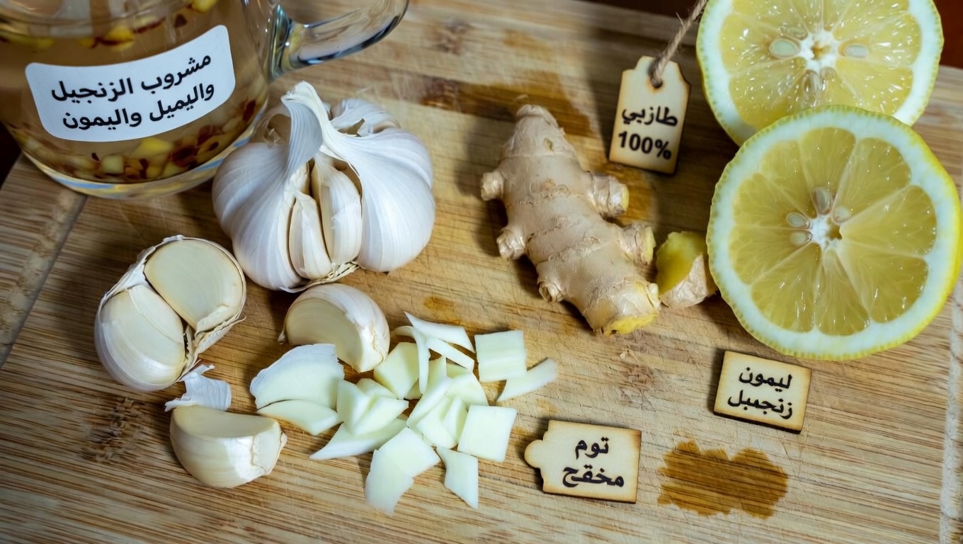 عادة بسيطة قبل النوم: استكشاف مزيج الثوم والليمون والزنجبيل لدعم صحة القلب