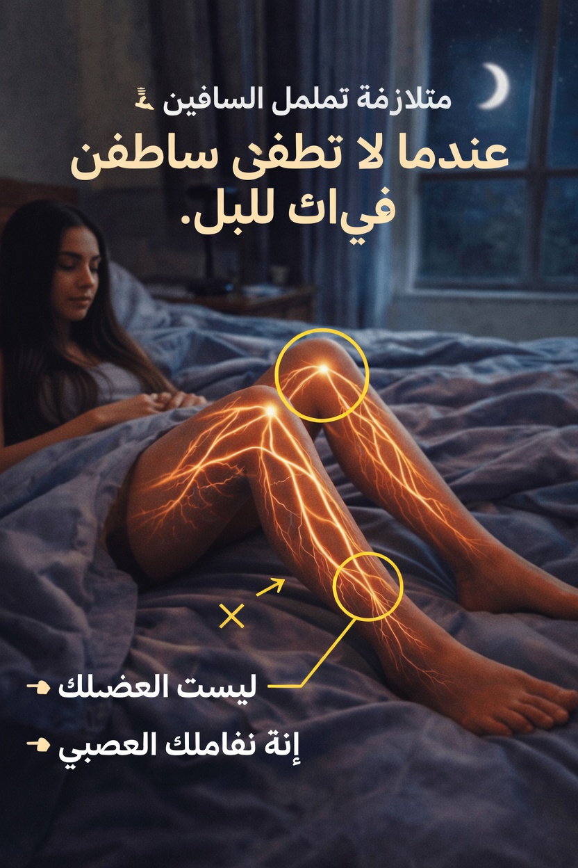 فهم متلازمة تململ الساقين ليلًا والعادات اللطيفة التي قد تساعد في تحسين راحة النوم