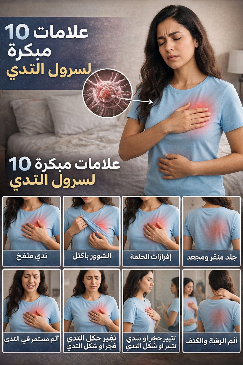 10 علامات تحذيرية لسرطان الثدي يجب ألا تتجاهليها أبدًا