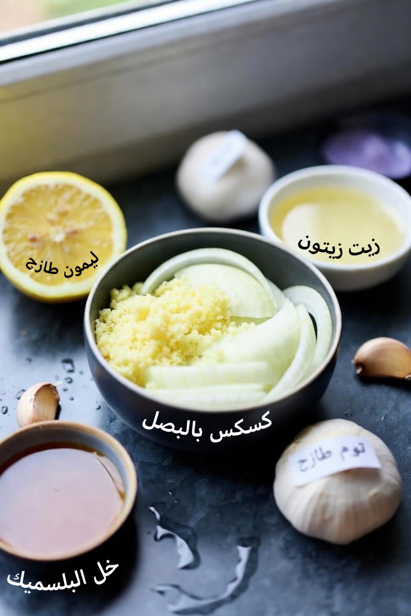 اكتشف مزيج المطبخ البسيط: خليط الزنجبيل المبشور والبصل والثوم وعصير الليمون والعسل