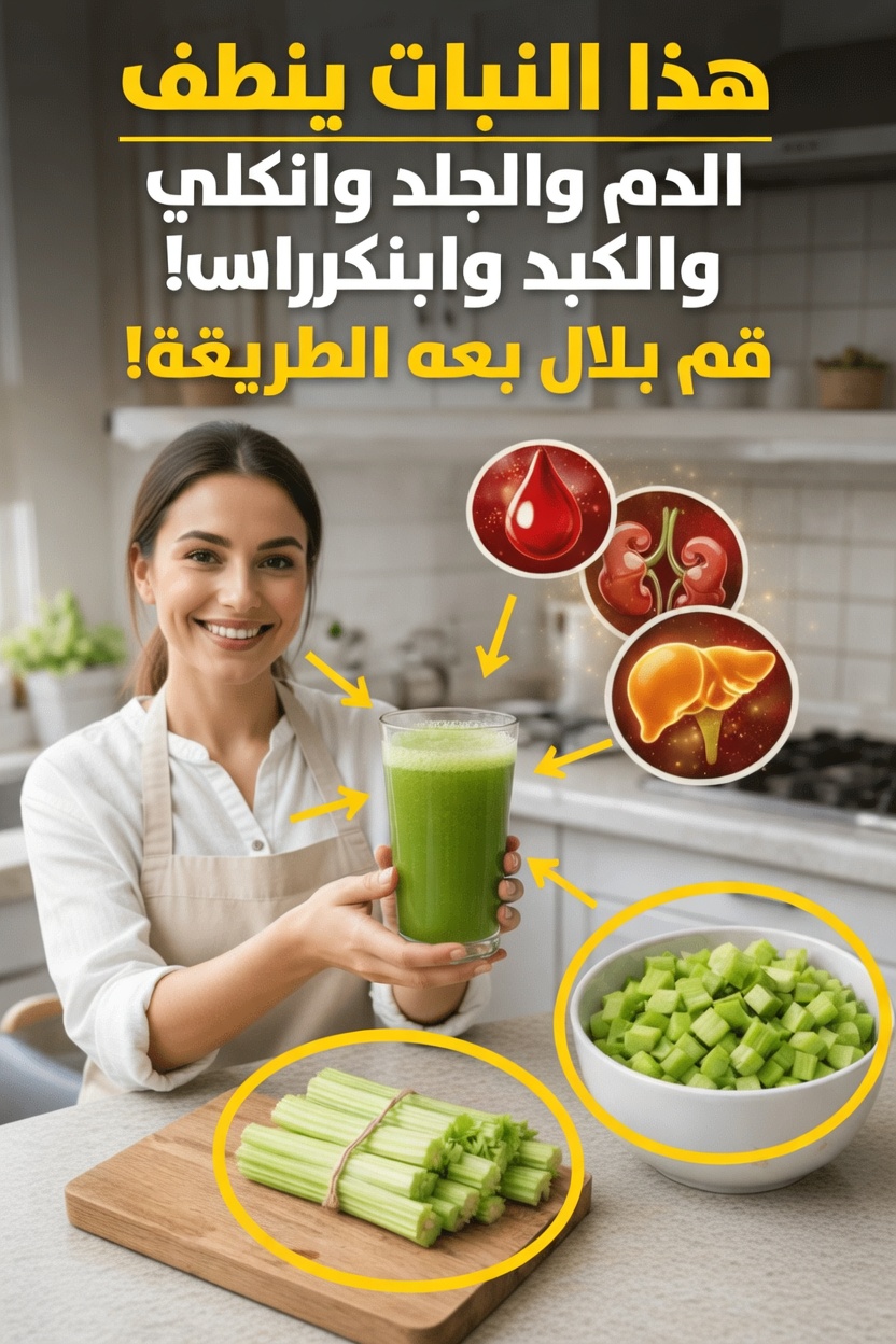 لماذا أصبح عصير الكرفس الطقس الصباحي رقم واحد لمن يريدون دماً وبشرةً وأعضاءً أنقى