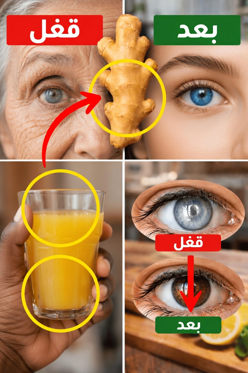 الزنجبيل والليمون كعادة يومية للصحة لدعم راحة الرؤية بشكل طبيعي