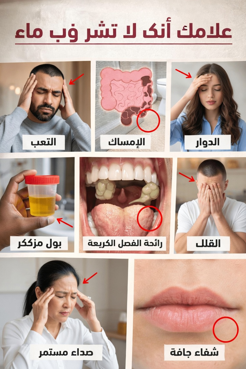 هل تفوّت هذه العلامات الشائعة التي تدل على أنك لا تشرب ما يكفي من الماء كل يوم؟