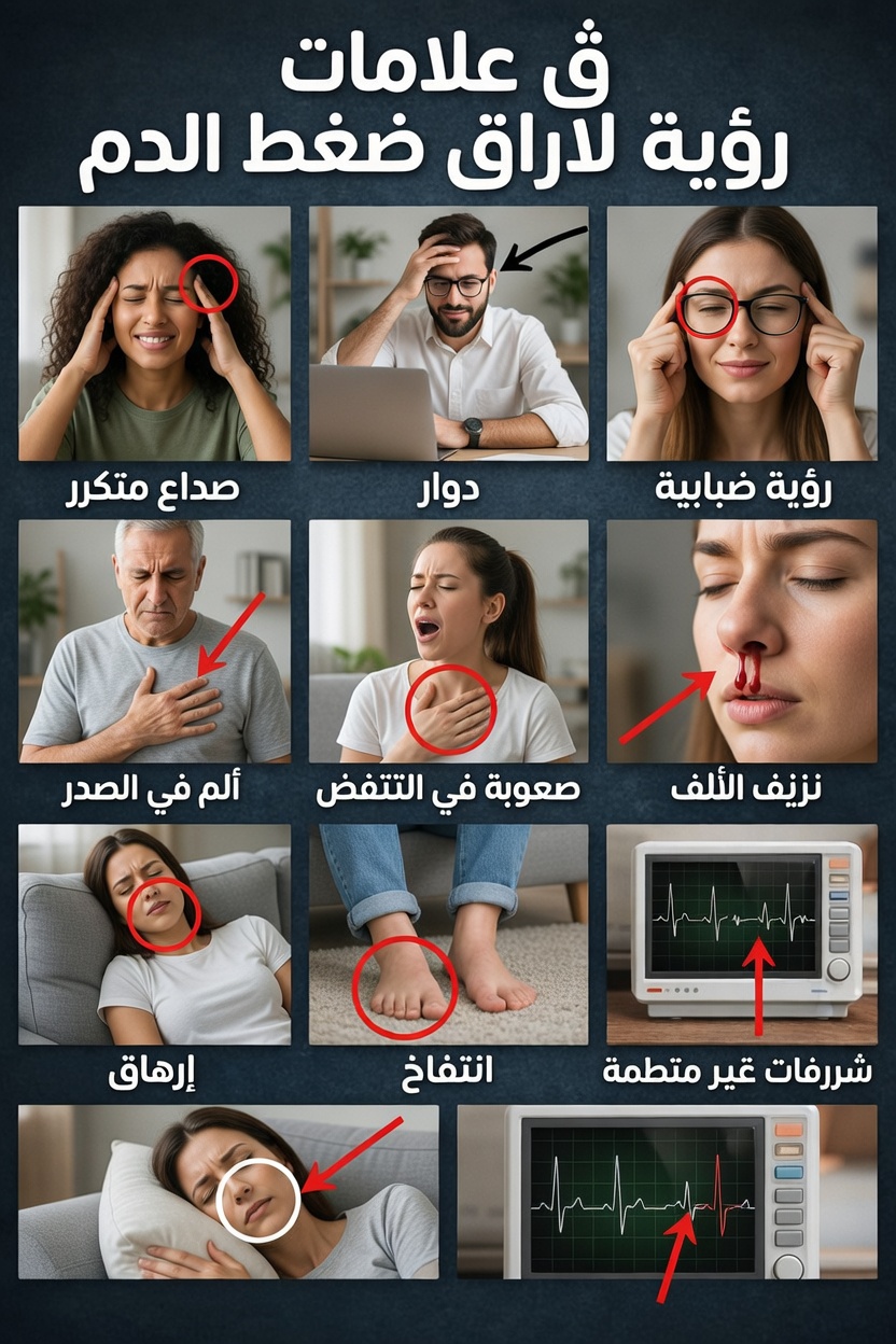 9 علامات مفاجِئة قد تدل على ارتفاع ضغط الدم – ولماذا يجب أن تنتبه لها