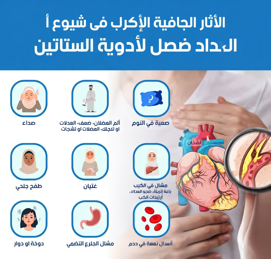 الآثار الجانبية لأتورفاستاتين: ما تحتاج لمعرفته عن هذا الدواء الشائع لخفض الكوليسترول