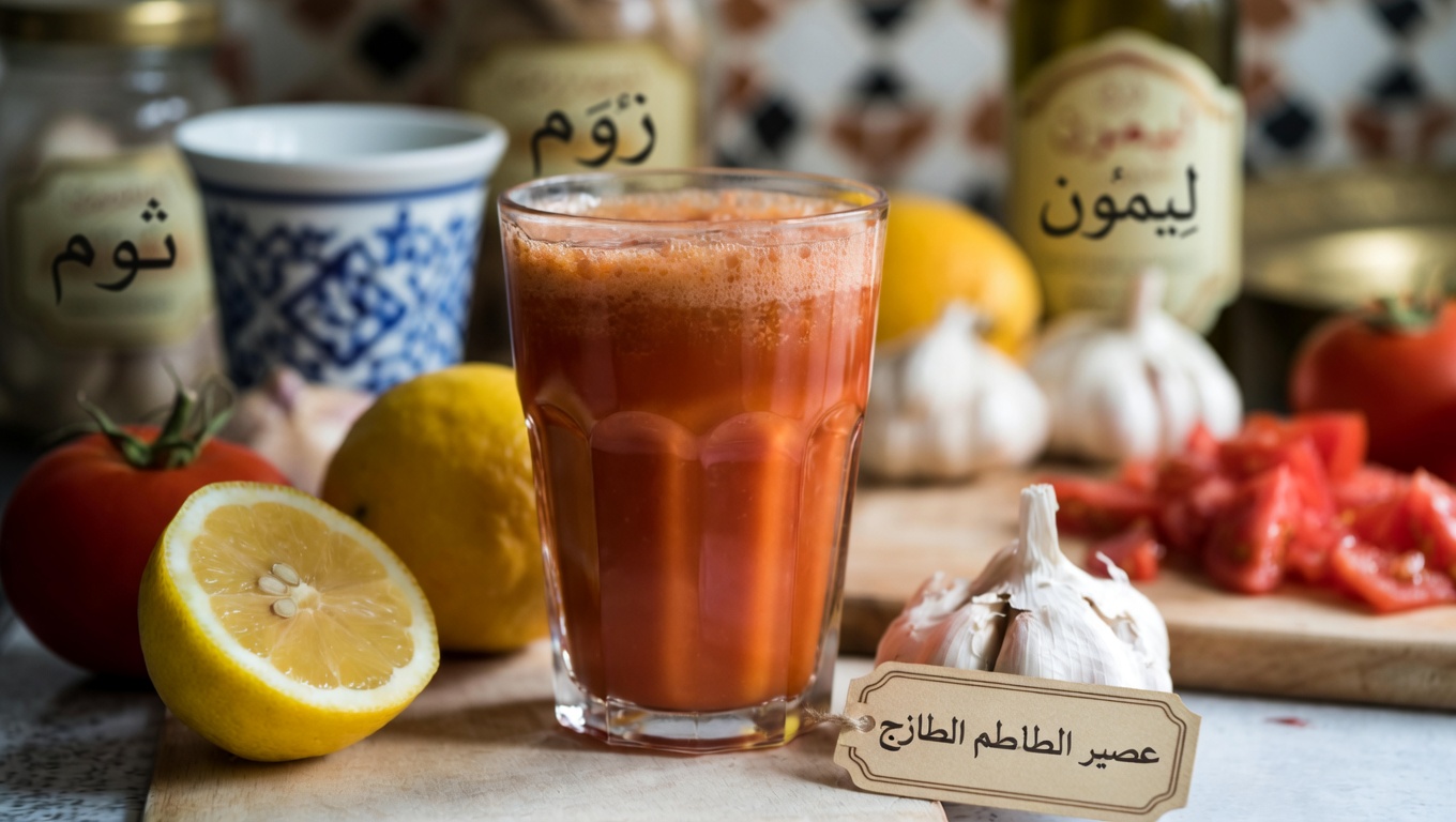 اكتشف قوة عصير الطماطم والثوم والليمون: عادة يومية بسيطة لصحة الجسم