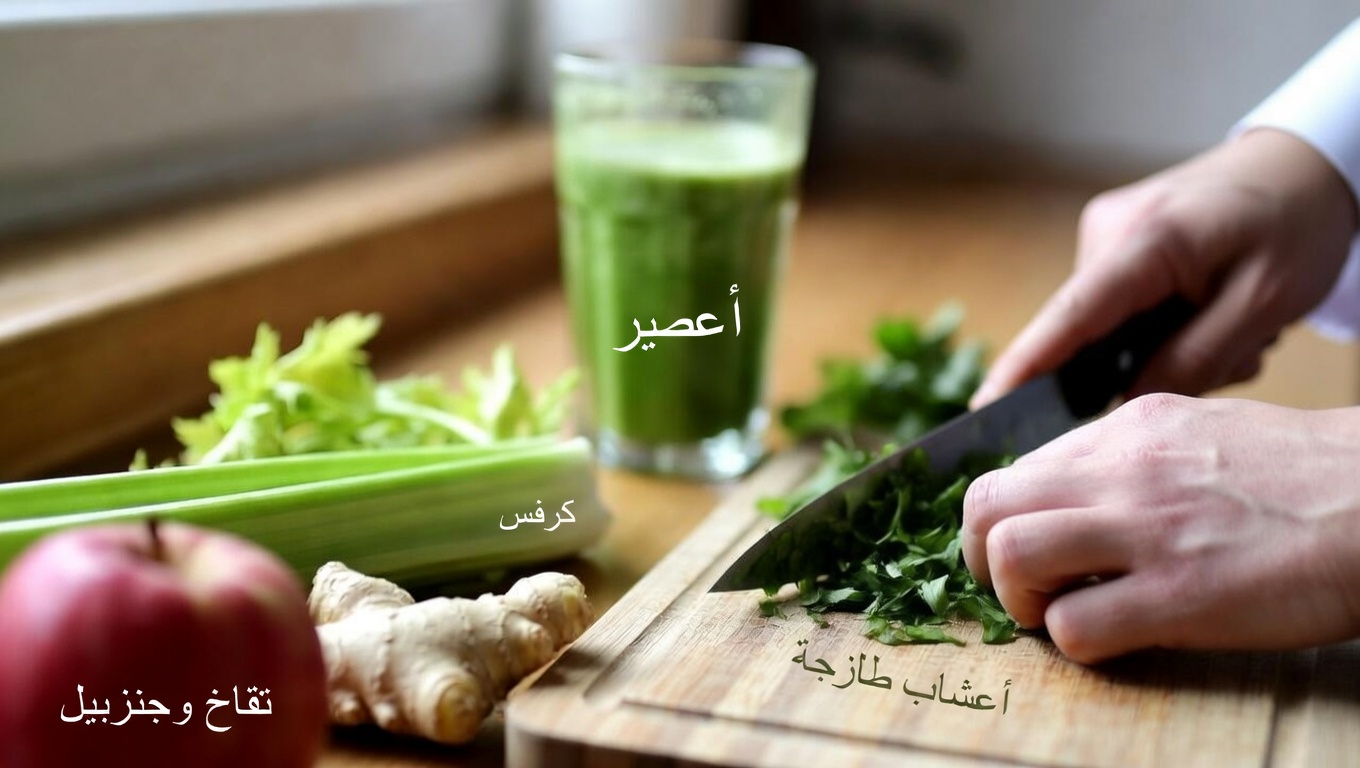 سموثي أخضر بسيط لدعم صحة الكبد، توازن سكر الدم، والصحة العامة