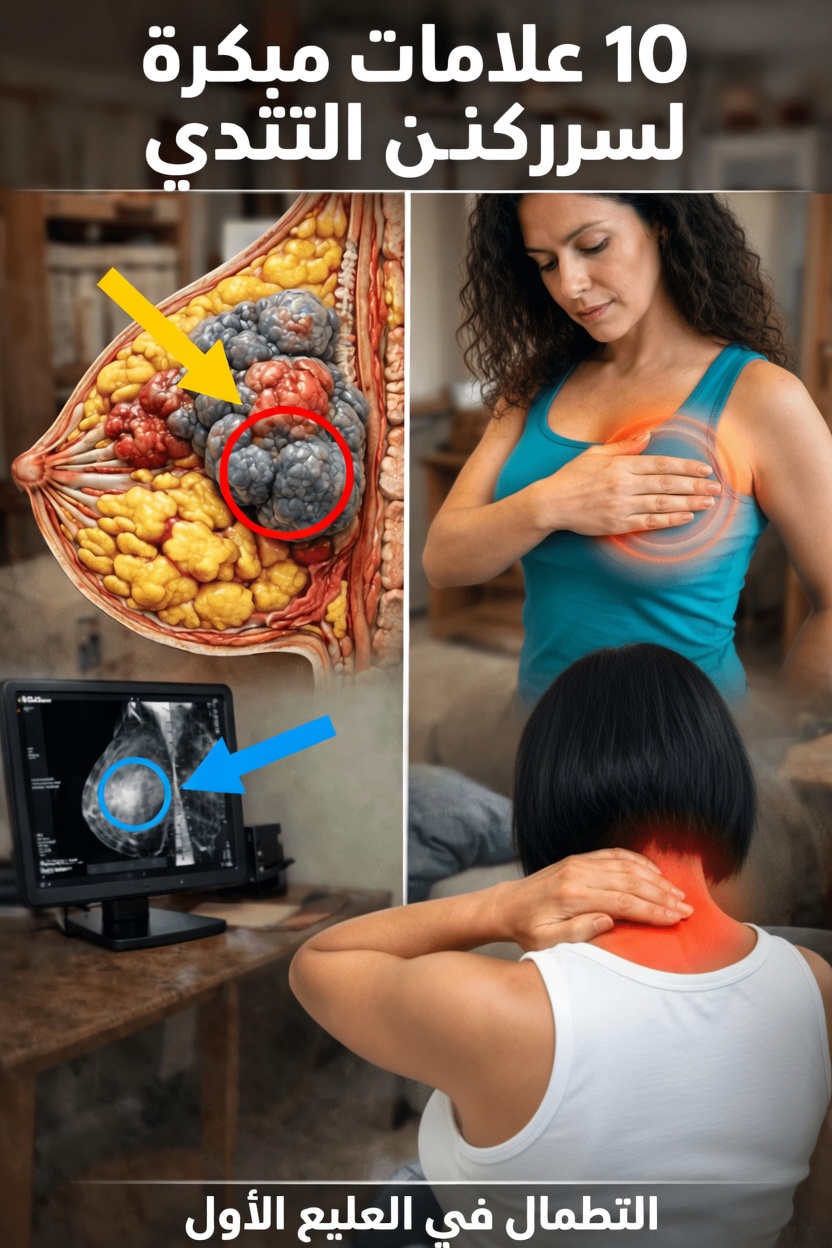 10 علامات مبكرة لسرطان الثدي يجب أن تعرفيها ولا تتجاهليها