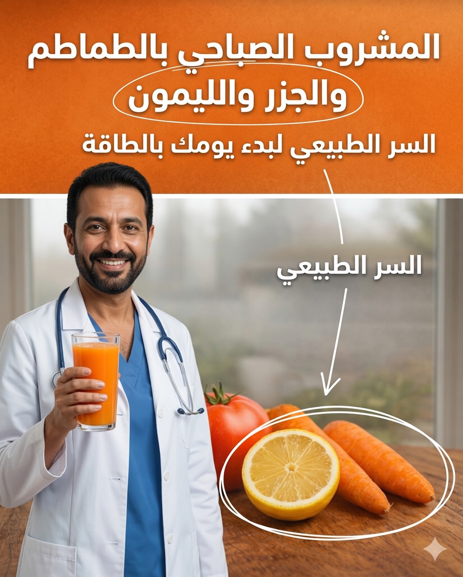 مشروب الصباح بالطماطم والجزر والليمون: السر الطبيعي لبدء اليوم بطاقة ونشاط