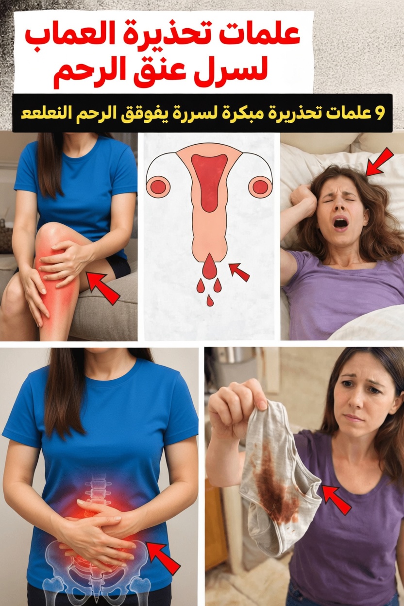 9 علامات مبكرة مفاجئة لسرطان عنق الرحم تغفل عنها كثير من النساء