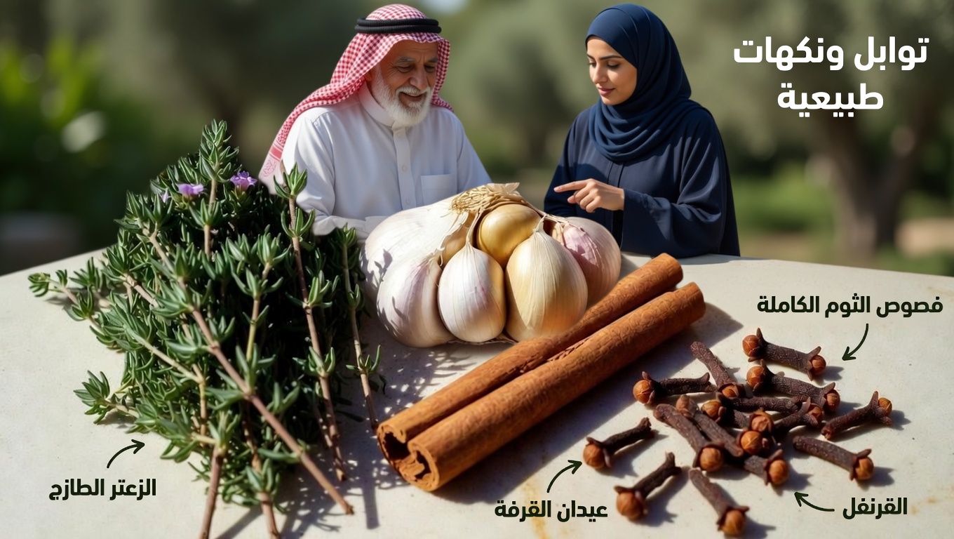 منقوع الأعشاب رباعي المفعول: استكشاف الزعتر والثوم والقرفة والقرنفل في شاي يومي بسيط
