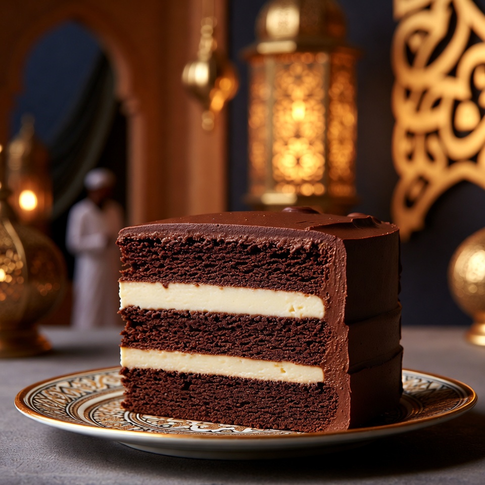 كيكة شوكولاتة طبقية بالكريمة