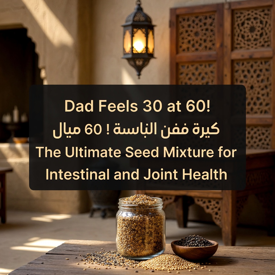 أبي يشعر وكأنه في الثلاثين وهو في الستين! أفضل مزيج من البذور لصحة الأمعاء والمفاصل