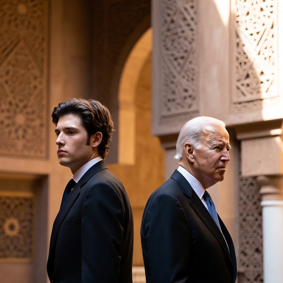 بارون ترامب يظهر على حقيقته عندما يلتقي وجهاً لوجه مع جو بايدن