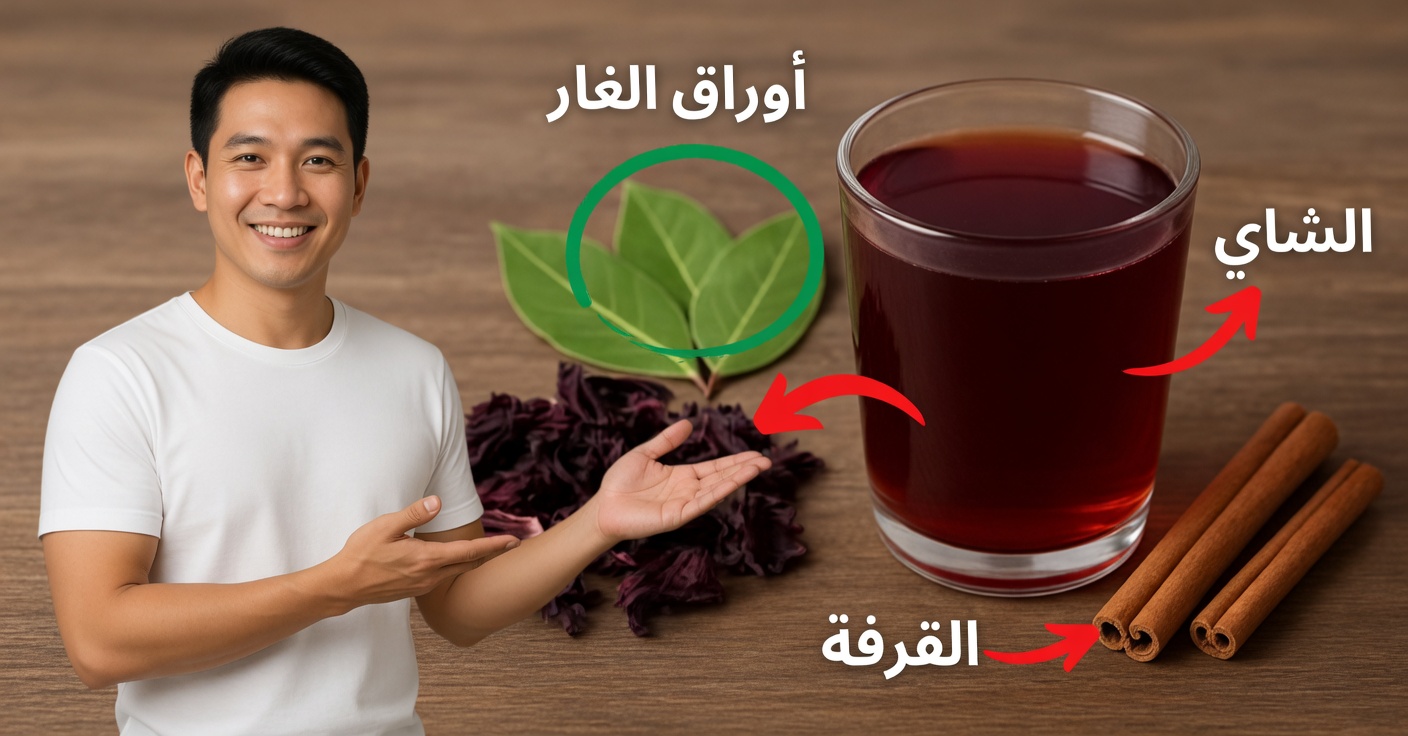 ماء الكركديه وورق الغار والقرفة: الفوائد وكيفية تناوله