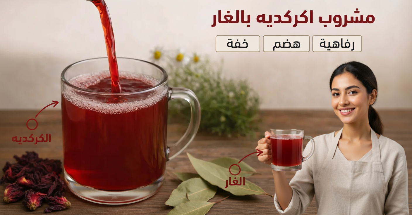 شاي الكركديه وورق الغار: الوصفة والفوائد
