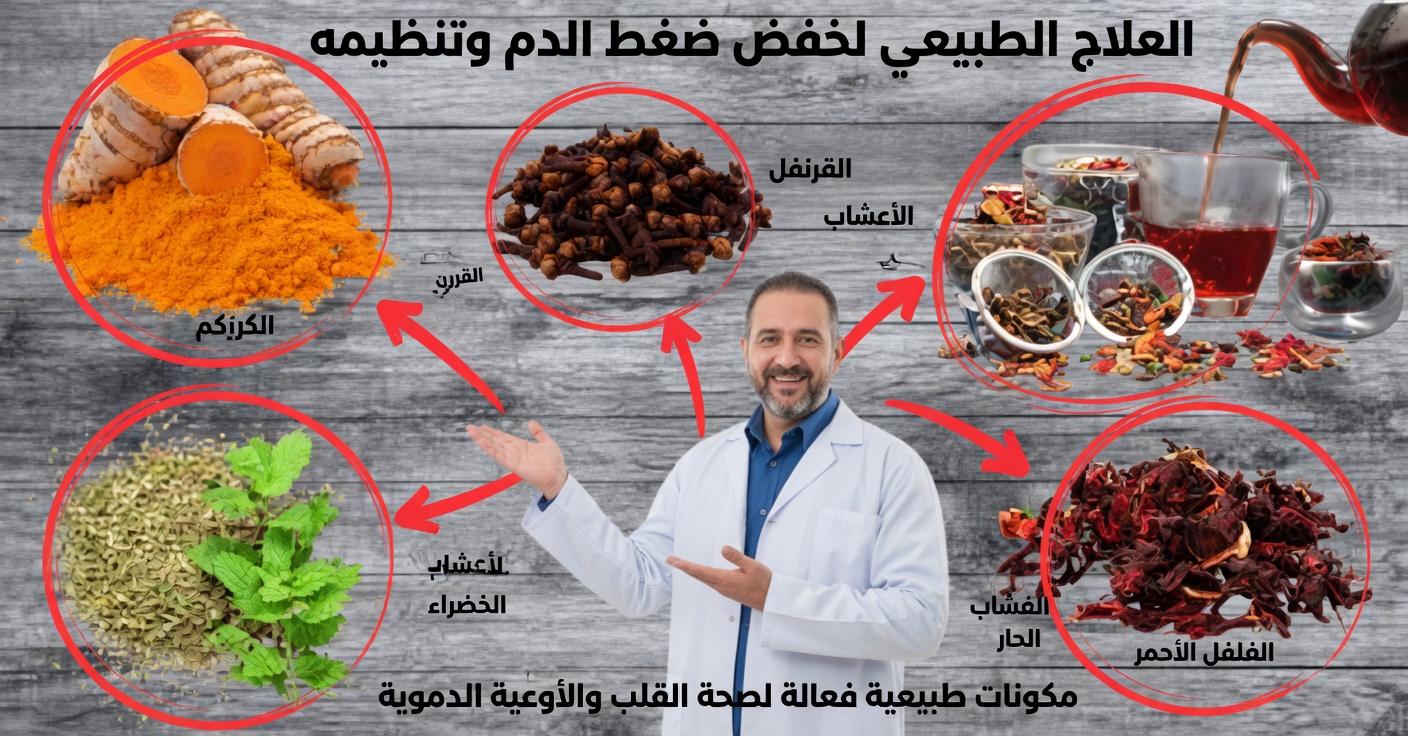 مكوّنات طبيعية ضد الالتهاب وارتفاع ضغط الدم
