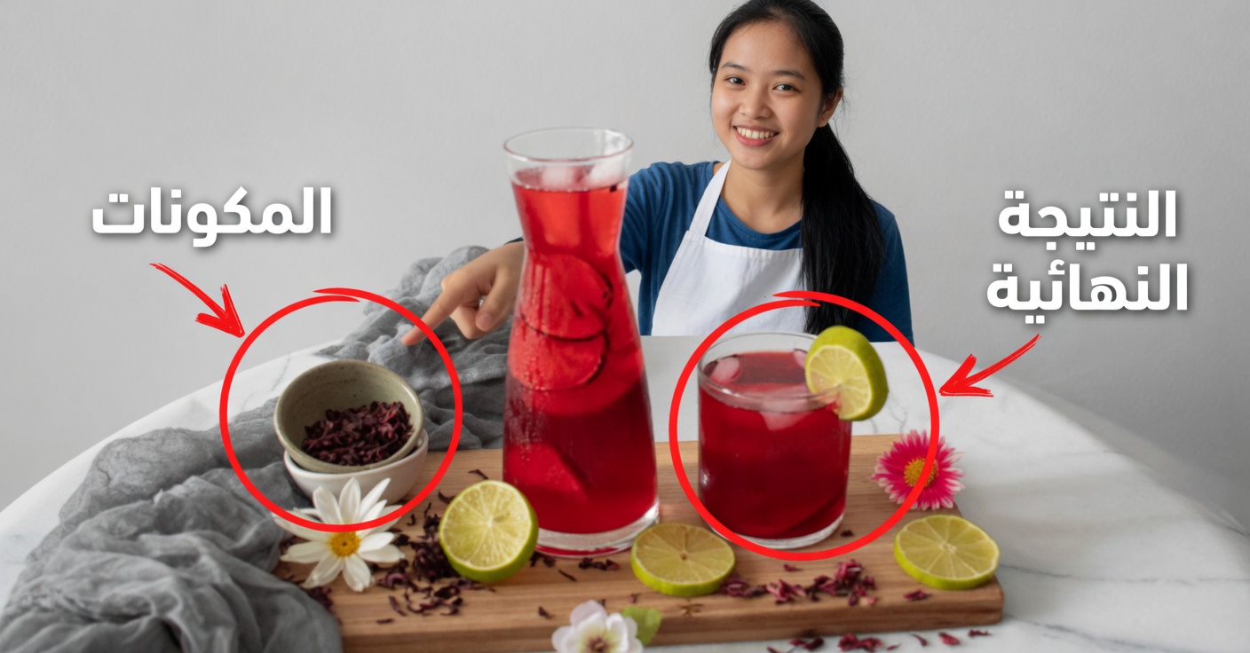 شاي الكركديه بالليمون: صحة في كل كوب