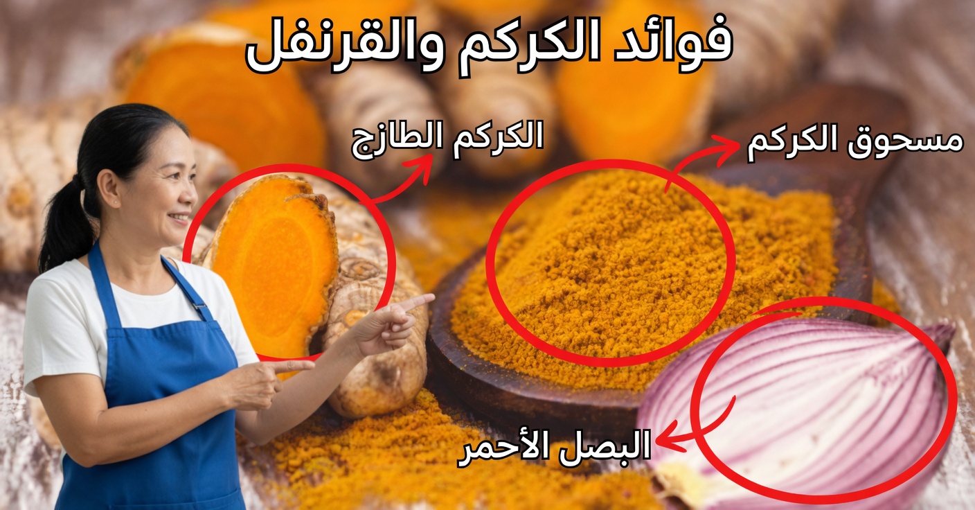 شراب البصل والكركم لتنقية الجسم