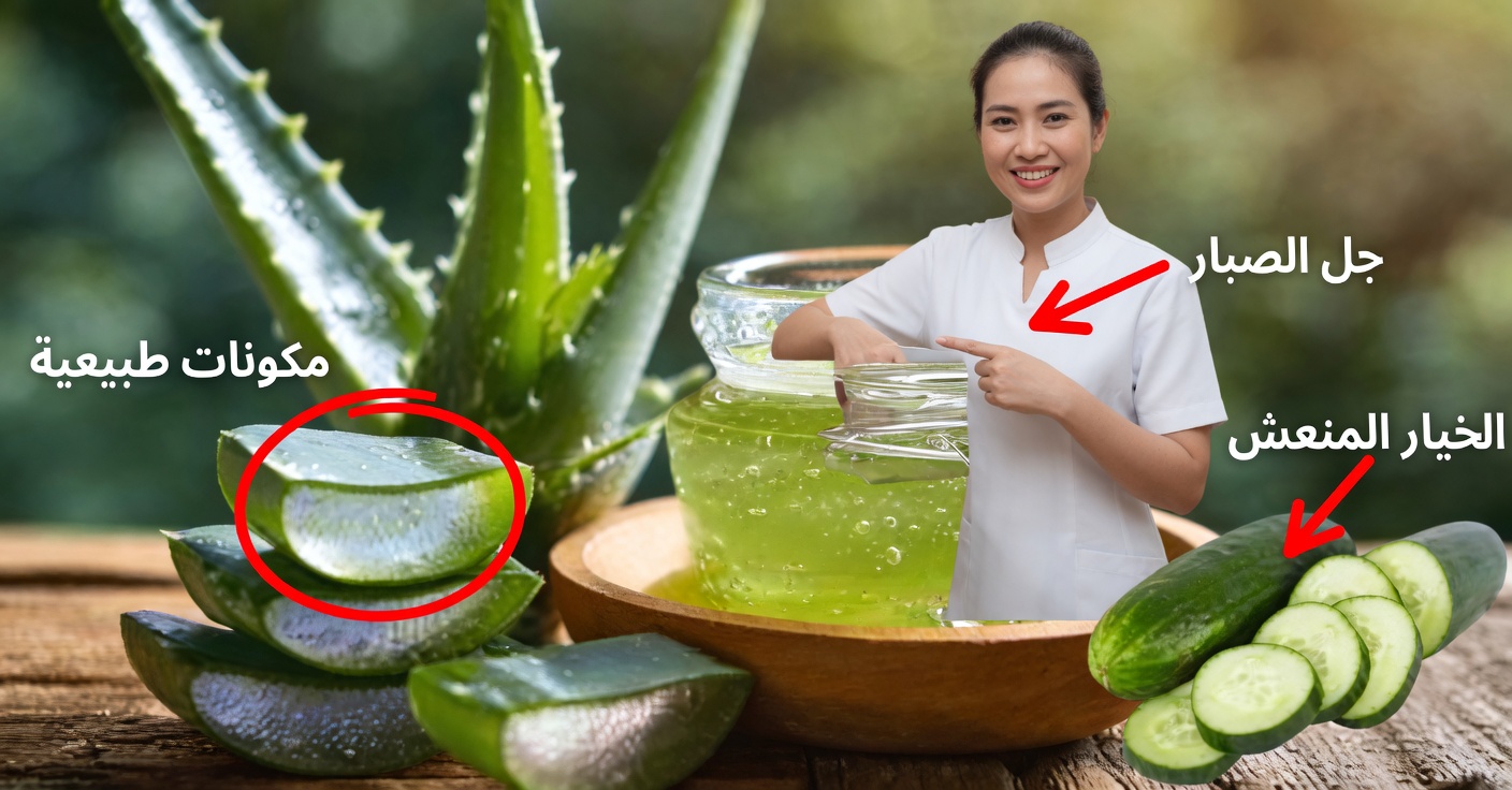 ماسك الخيار والألوفيرا للبقع