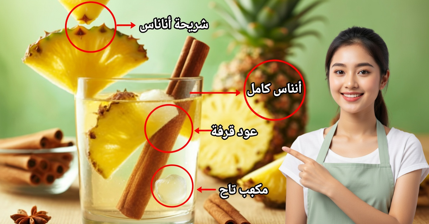 ماء الأناناس بالقرفة: شراب منعش وصحي