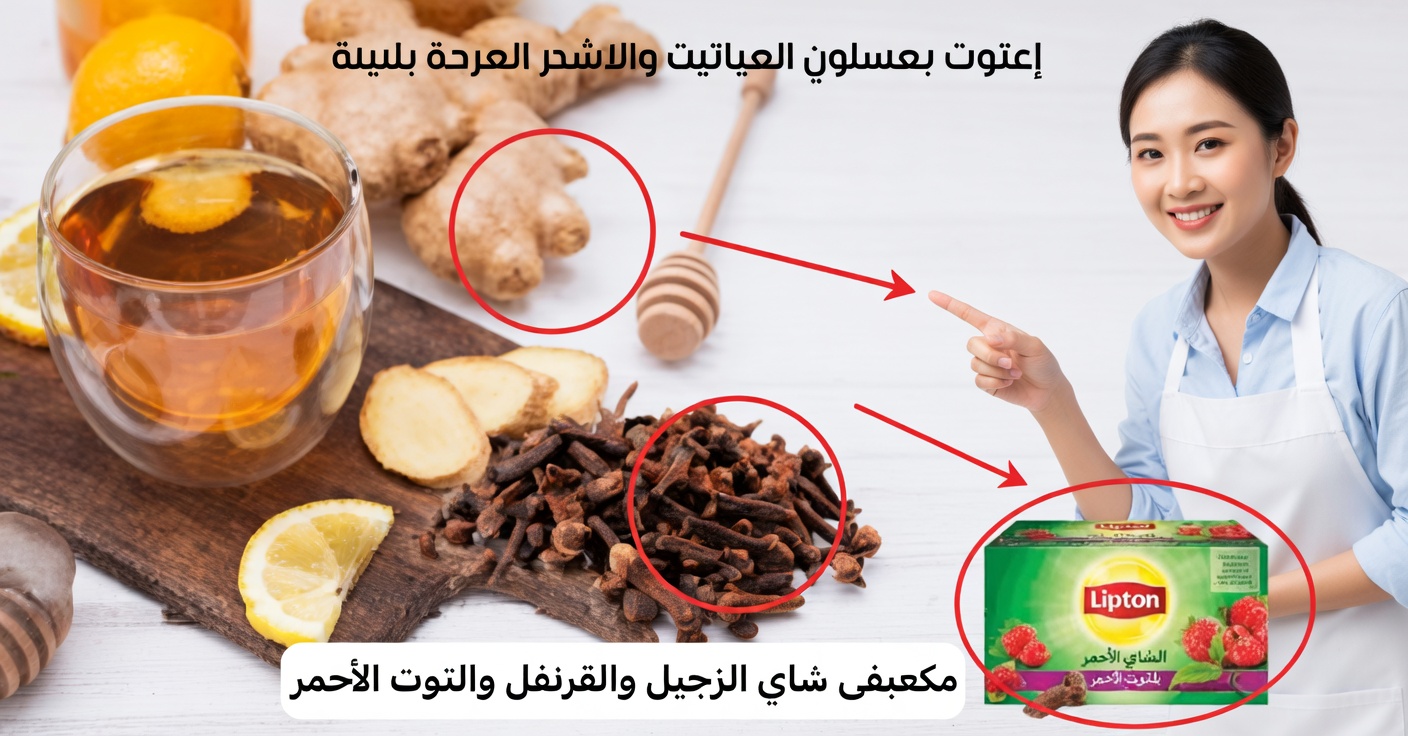 شاي الزنجبيل والقرنفل مع ليبتون: نقوع طبيعي قوي