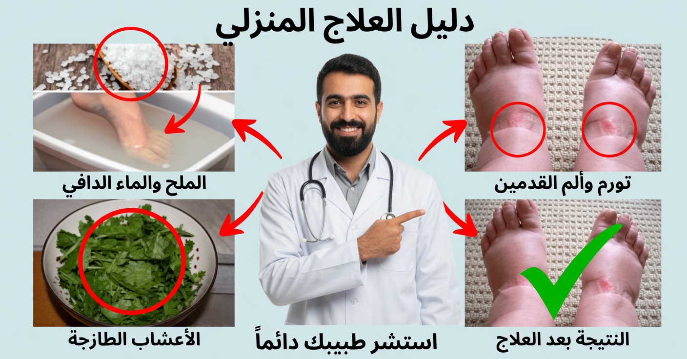 أعشاب لتخفيف التهاب القدمين وتحسين الدورة الدموية