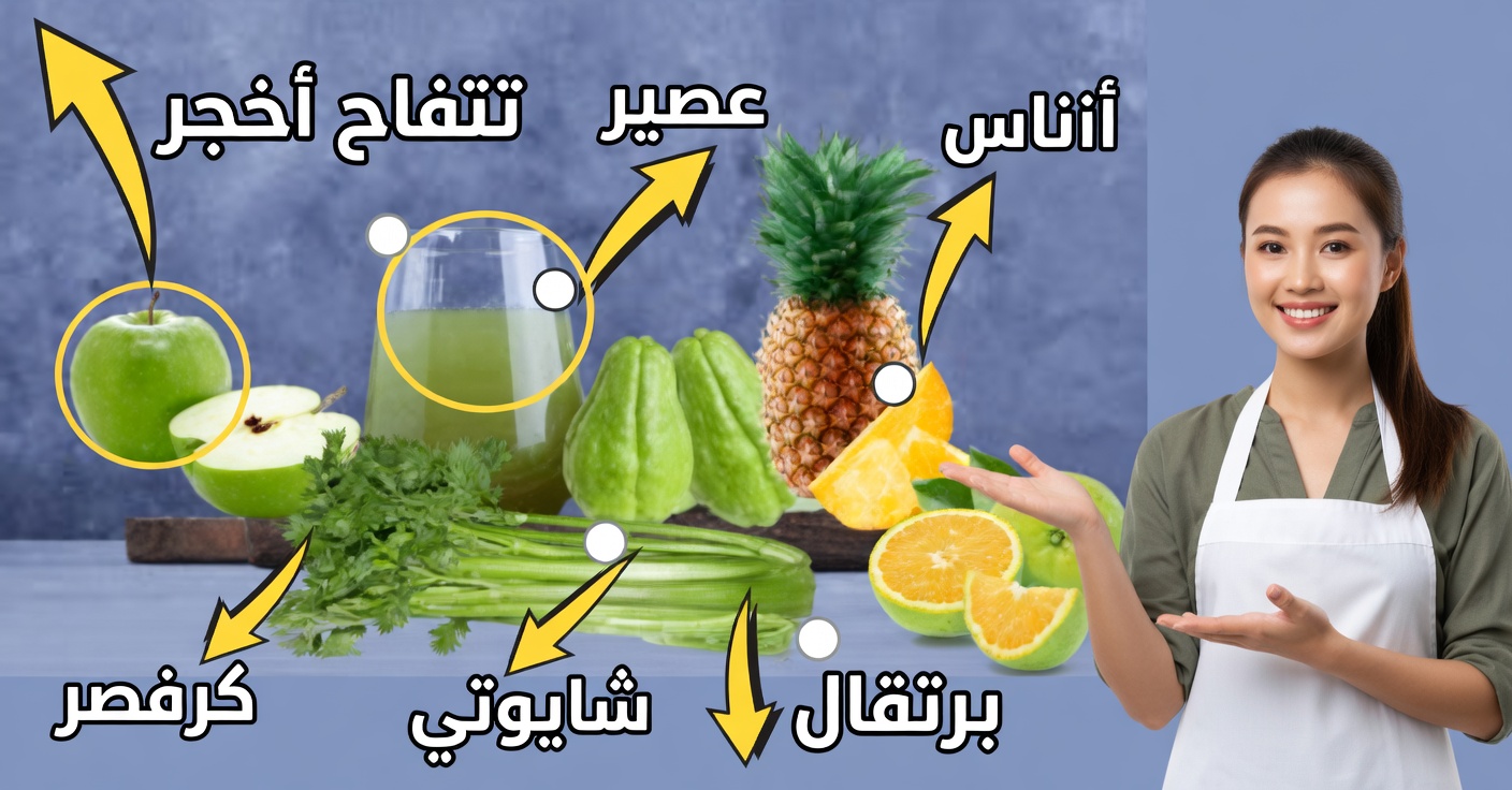 عصير الشايوته والأناناس للكبد