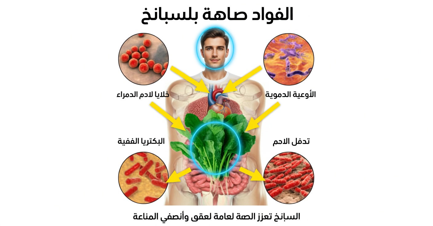 السبانخ لتنقية الأمعاء والتخلص من البكتيريا
