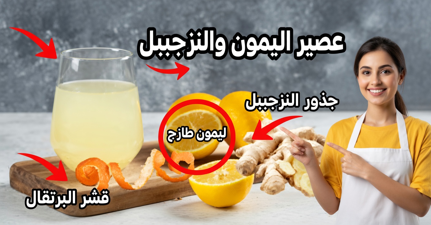 منقوع ديتوكس باليوسفي والزنجبيل لتنقية الأعضاء