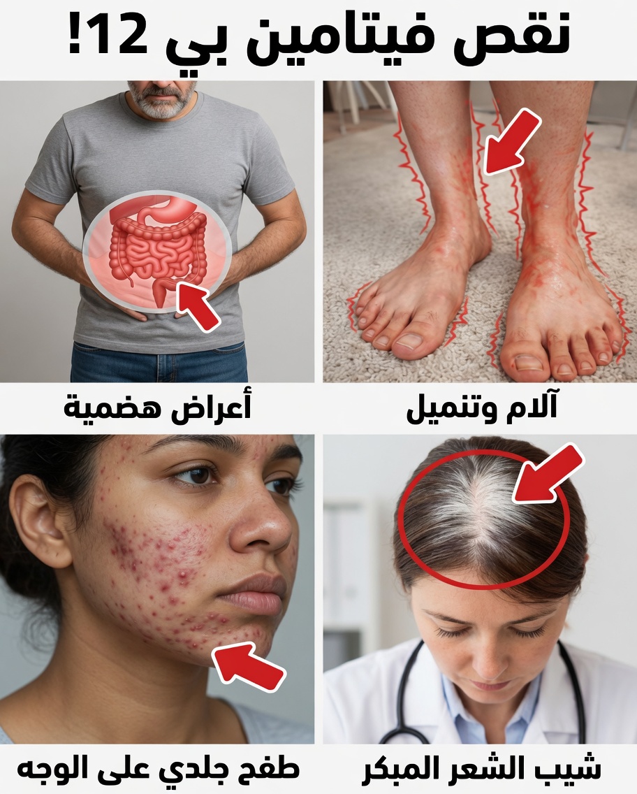 8 علامات غريبة تدل على أن جسمك يتوسل إلى المزيد من فيتامين B12 – لا تتجاهل هذه التحذيرات