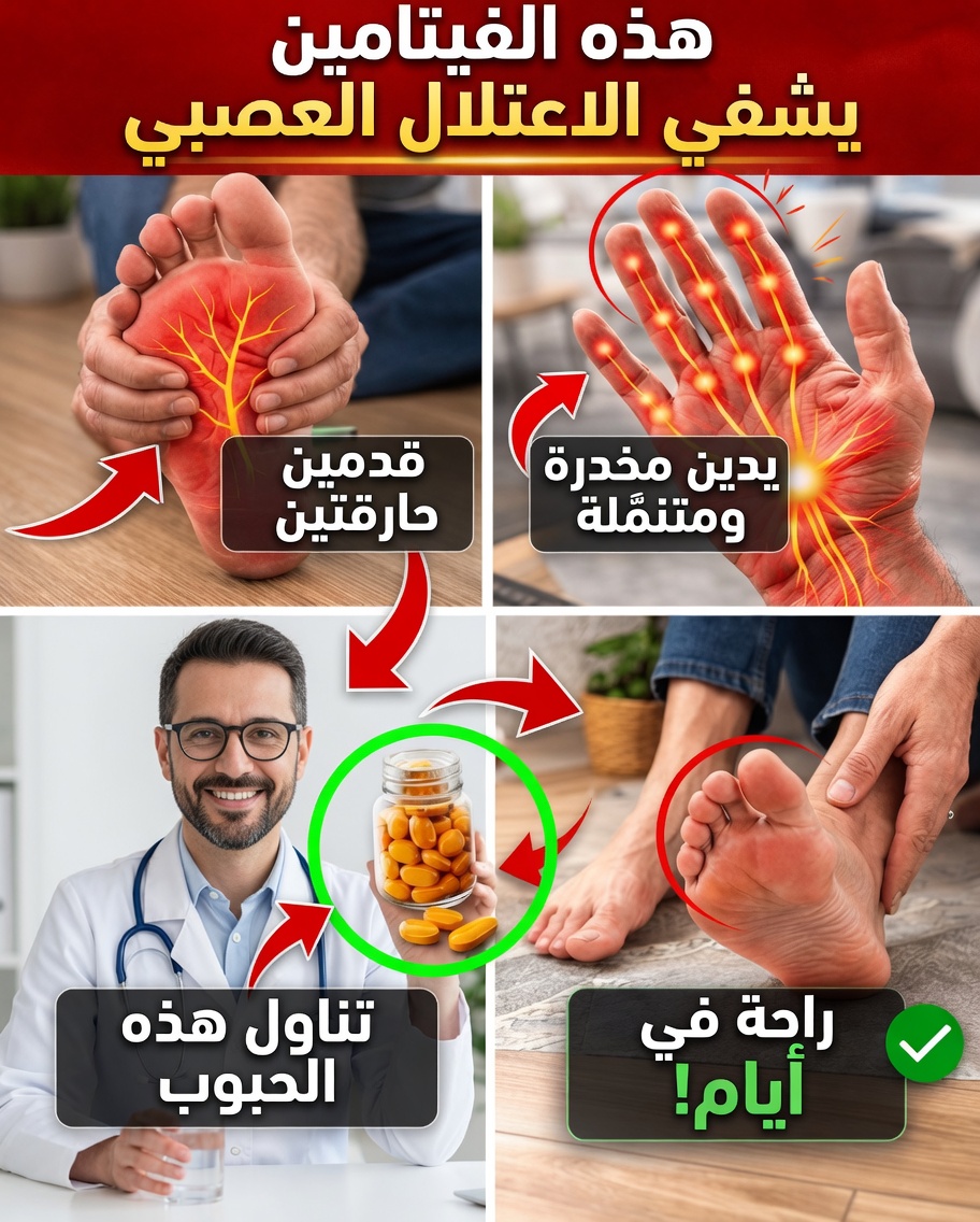 الفيتامين رقم 1 لدعم صحة الأعصاب وتخفيف الانزعاج في اليدين والقدمين