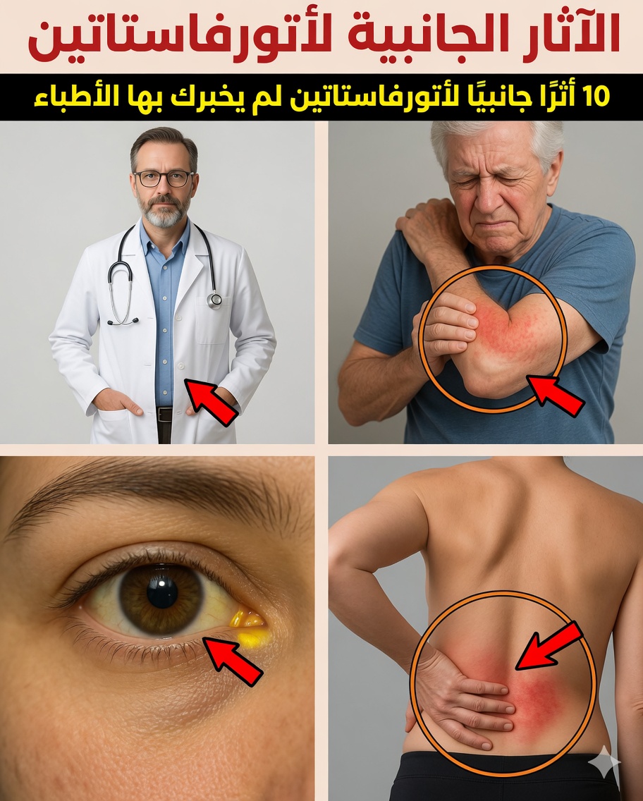 15 من الآثار الجانبية الخفية للآتورفاستاتين التي قد لا يجد طبيبك وقتًا لشرحها (لكن عليك معرفتها قبل الوصفة الطبية القادمة)