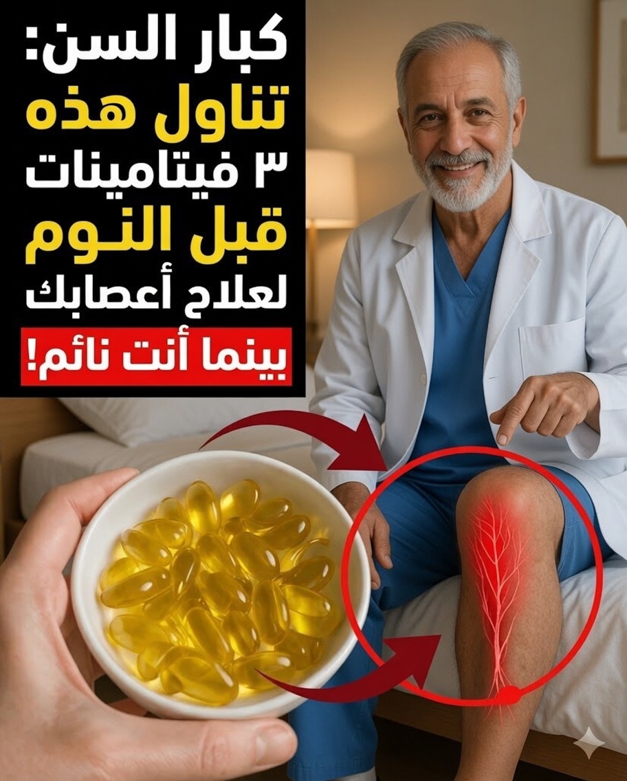 ٣ فيتامينات ليلية يمكن أن تُحوّل قوة الساقين بعد سنّ الستين: السرّ المنسي للحفاظ على القدرة على الحركة