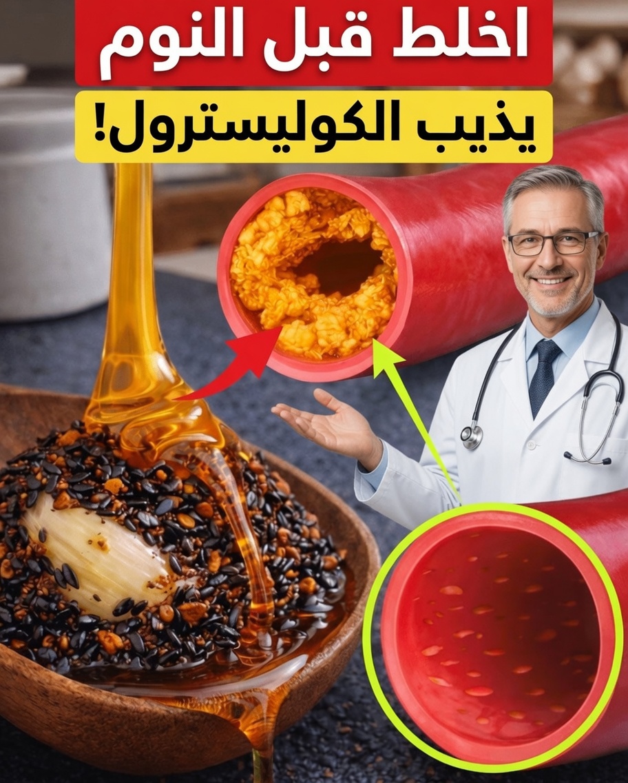 امزج هذه المكونات الثلاثة قبل النوم — قد تشكرك شرايينك صباحًا