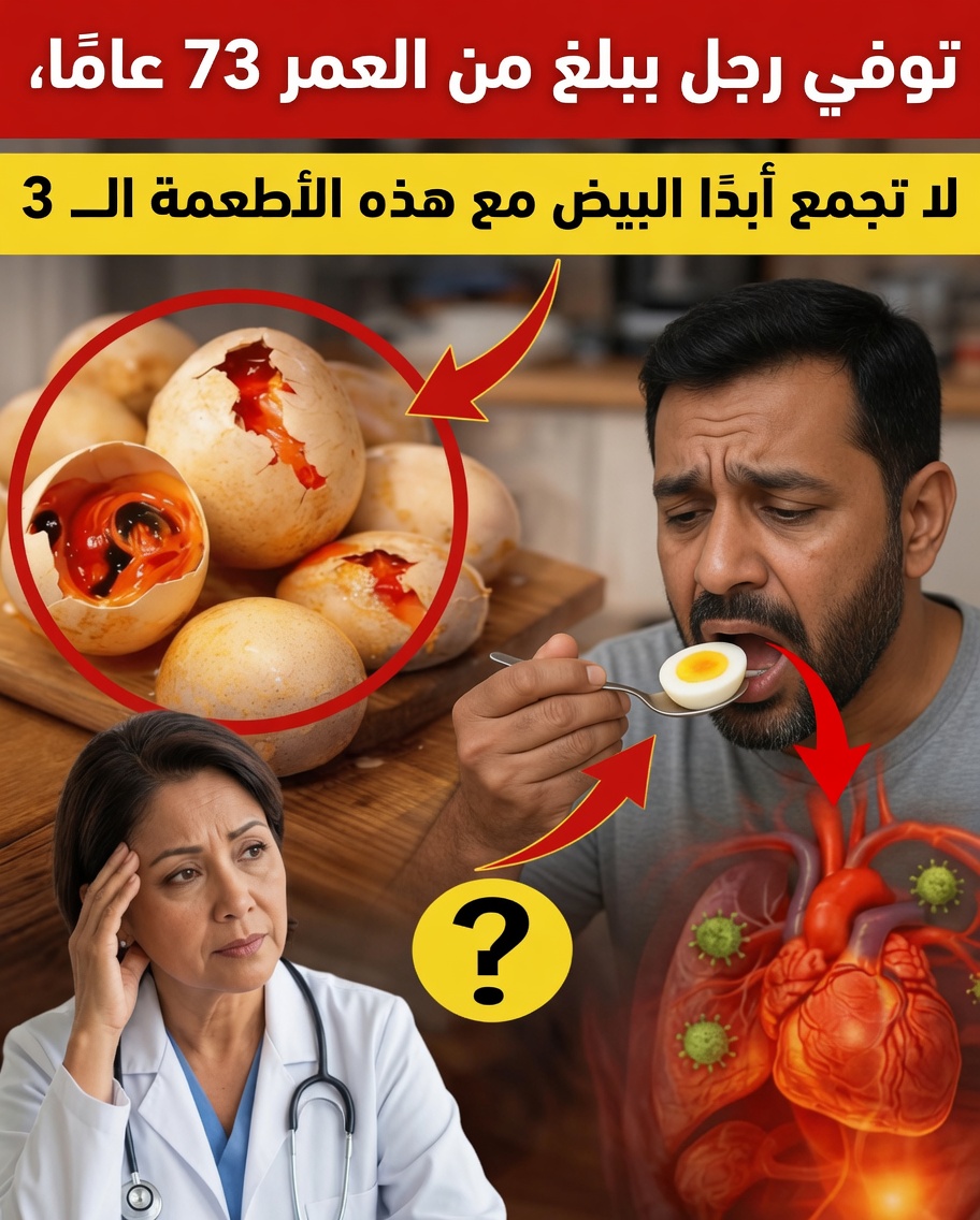 تنبيه لكبار السن: 3 أطعمة شائعة لا يجب أن تجمعها أبدًا مع البيض