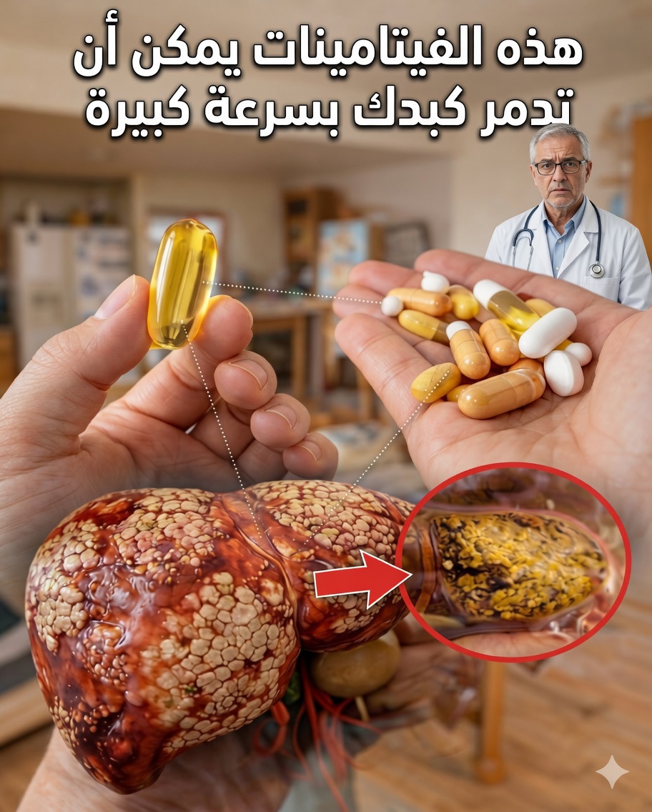 9 فيتامينات ومكملات قد تضر بصمت بكبدك وكليتيك