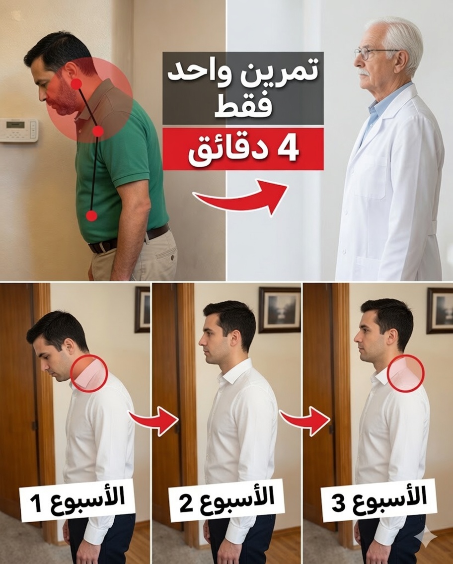 كيفية تصحيح وضعية الرأس المتقدمة للأمام بعد سن الستين في 4 دقائق فقط – الروتين اللطيف الذي يوصي به أكبر طبيب سناً في اليابان