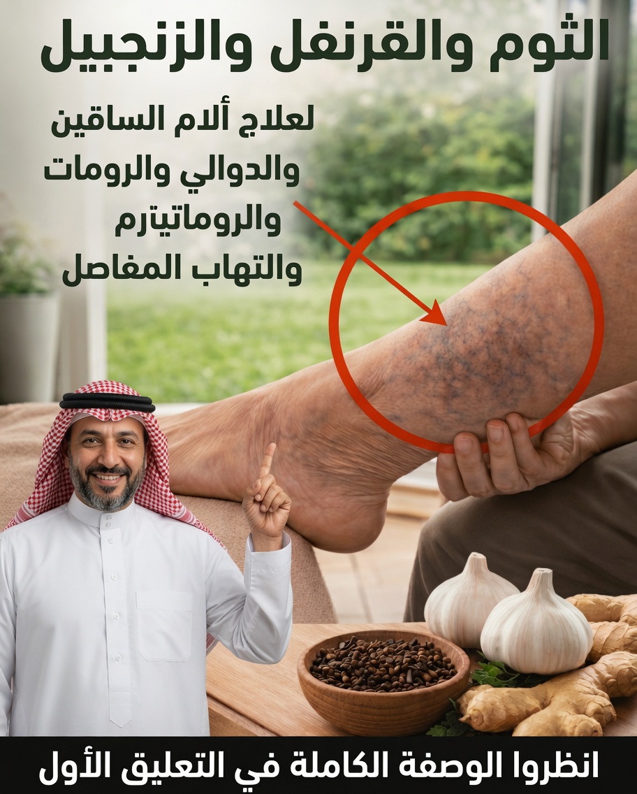 اكتشف كيف يمكن لمزيج الثوم والقرنفل والزنجبيل أن يدعم الراحة اليومية في الساقين والمفاصل