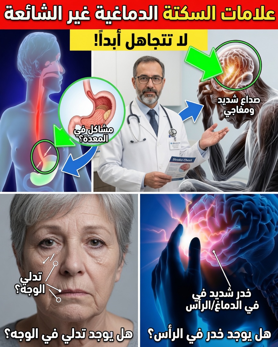 ٧ علامات تحذيرية غير شائعة للسكتة الدماغية لا يجب عليك تجاهلها أبدًا