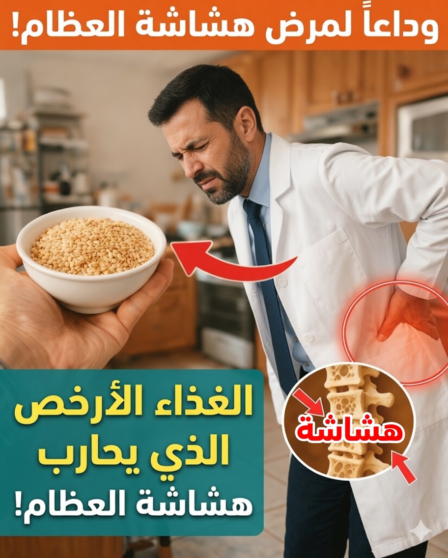 أرخص غذاء لمكافحة هشاشة العظام بعد سن الستين — والذي يتجاهله معظم كبار السن!
